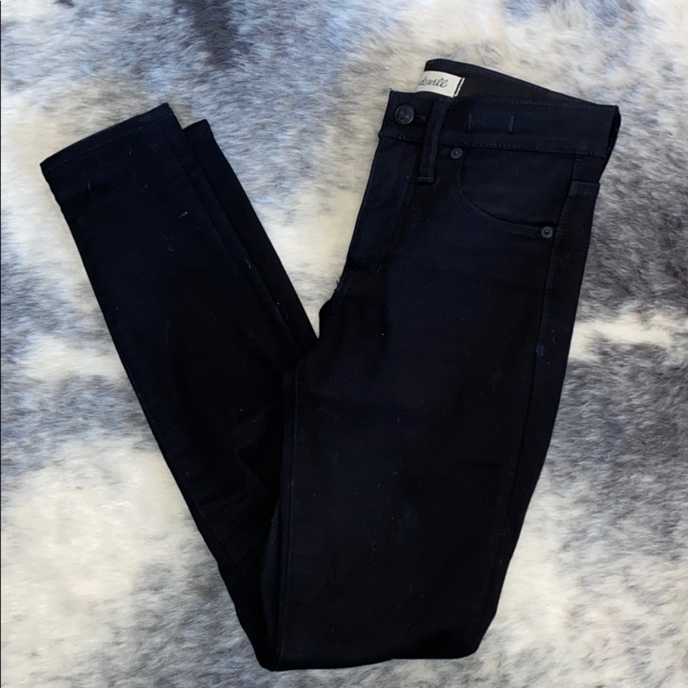 Madewell 9” Black High Rise Skinny Jeans 23